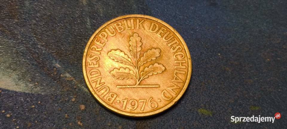 Moneta Niemiecka 10 pfennig 1976 Gliwice