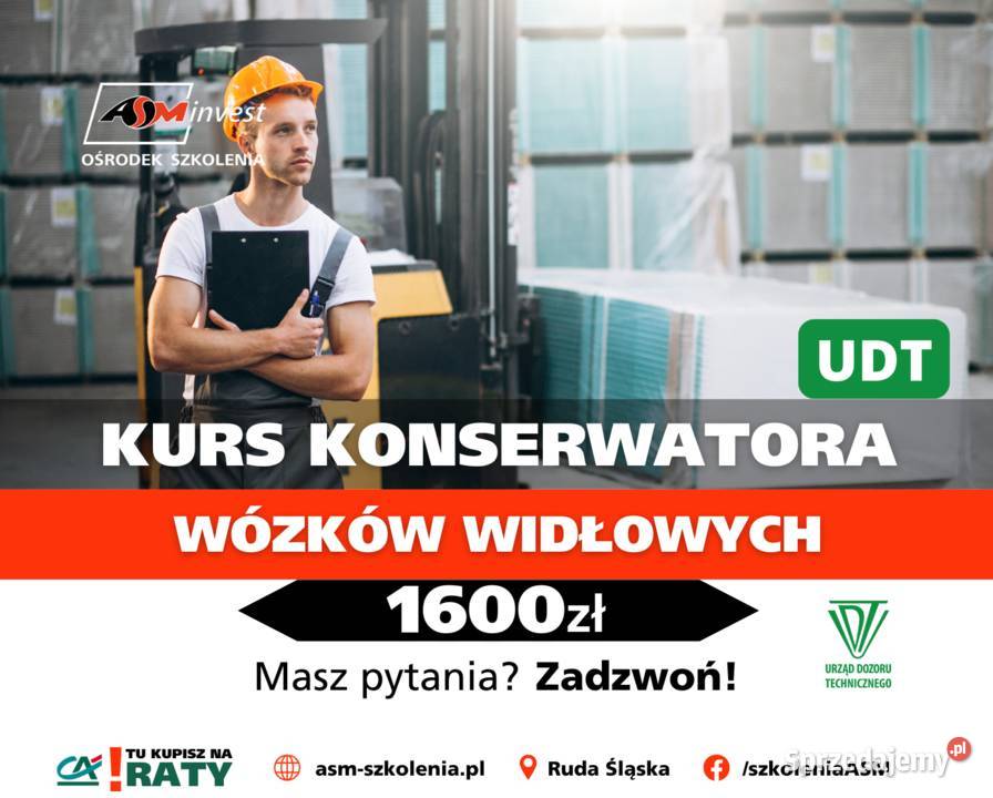 1600 Kurs konserwator urządzeń UDT suwnic wózków Ruda Śląska