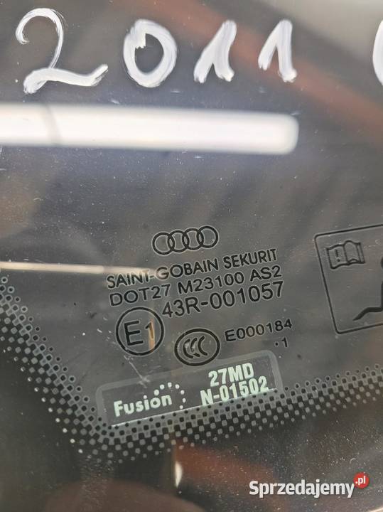 SZYBA KAROSERYJNA AUDI A6 C7 SEDAN LEWY TYŁ Karoseryjne Przystajń