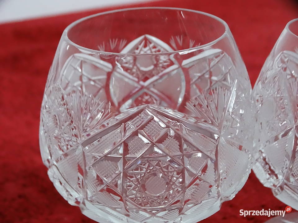 Kryształowe kieliszki do koniakubrandy Komplet Wyposażenie wnętrz