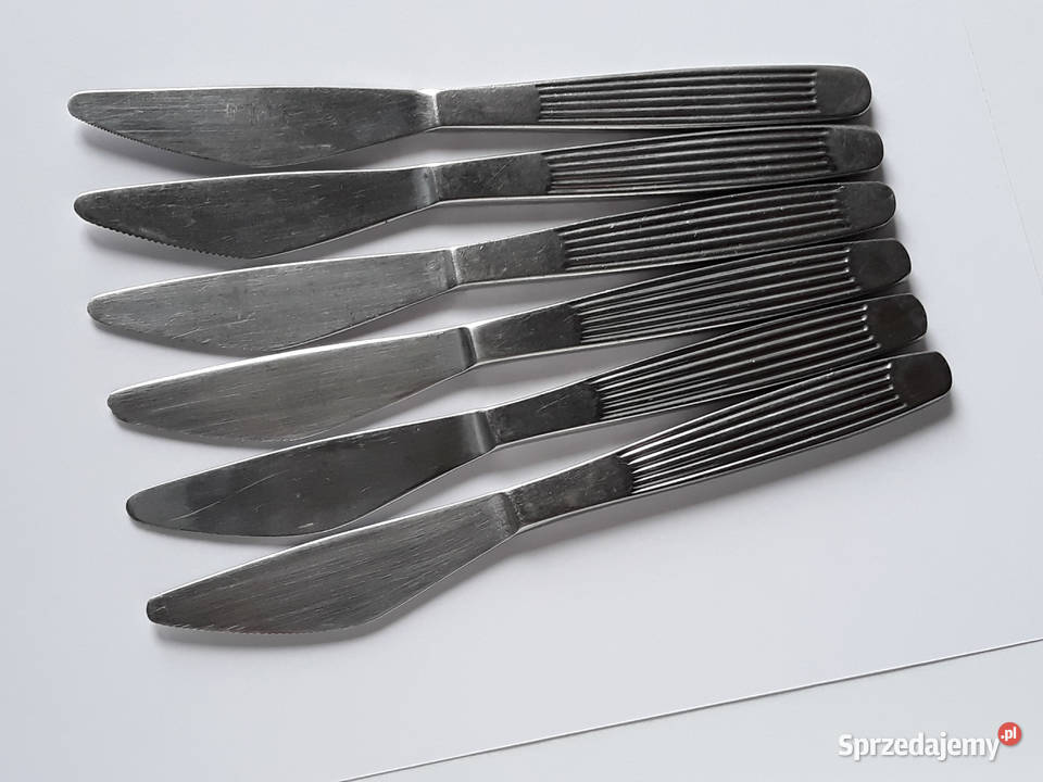 Noże 4 PASECZKI PASKI Gerlach sztućce PRL Sztućce Dąbrowa Górnicza sprzedam
