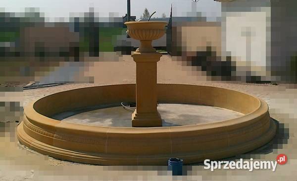 Stylowa fontanna ogrodowa z piaskowca naturalny dolnośląskie Kamienna Góra