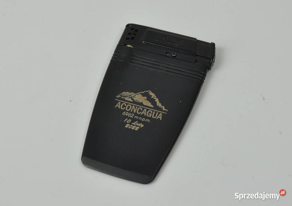 Plaska zapalniczka z grawerem logo czarna 100 podkarpackie Leżajsk