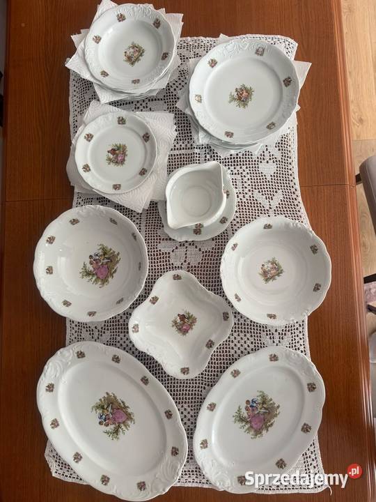 Serwis obiadowokawowy na 6 osób Porcelana i szkło Jarocin