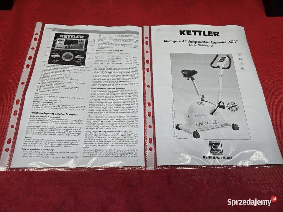 Mocny Kettler CX1 Rower Treningowy Stacjonarny Ostrzeszów