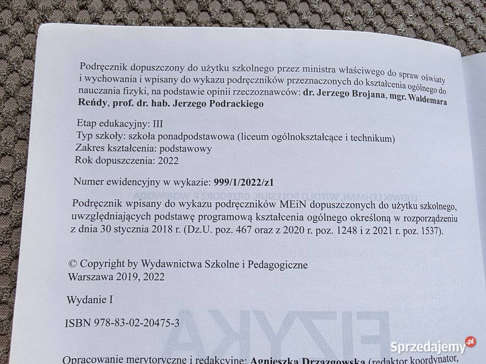 nowa edycja FIZYKA 1 podręcznik WSiP fizyka małopolskie Kraków