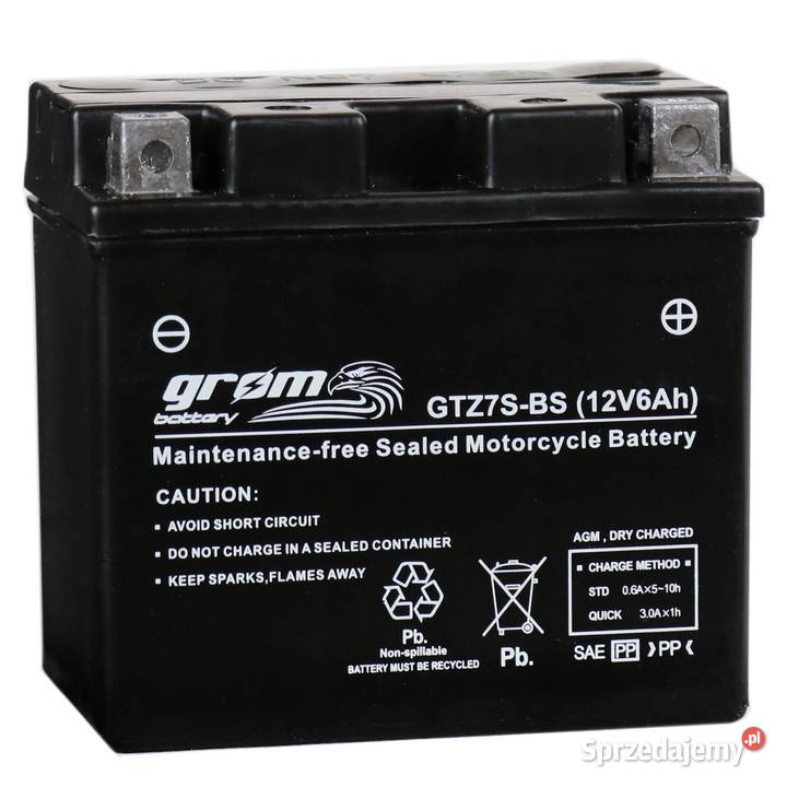Akumulator 12V 6Ah 120A P motocyklowy GROM Gorzów Wielkopolski
