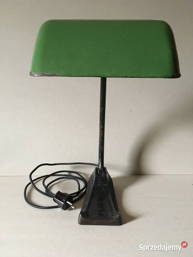 Stara lampa bankierka sygnowana Pozostałe Warszawa
