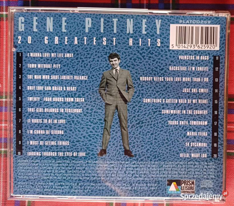 Gene Pitney 20 Greatest Hits CD Kraków