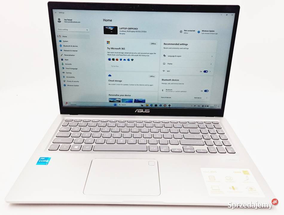 LAPTOP ASUS X515EABQ1226W INTEL CORE I3512GB Liczba rdzeni 2 Zabrze sprzedam