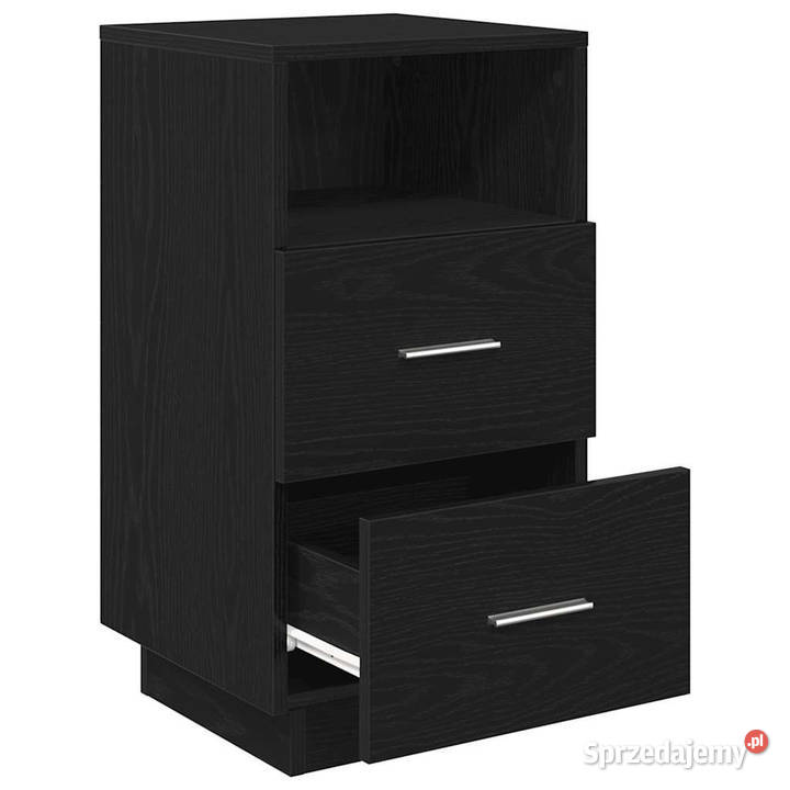 Szafki nocne z 2 szufladami 2 czarne 36x36x68 Warszawa