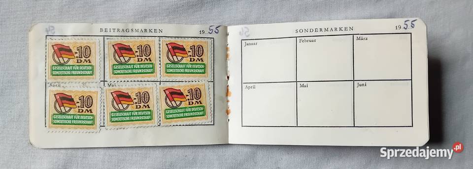 Legitymacja Gesselschaft f DeutscheSowjetische Antykwariat Koźminek