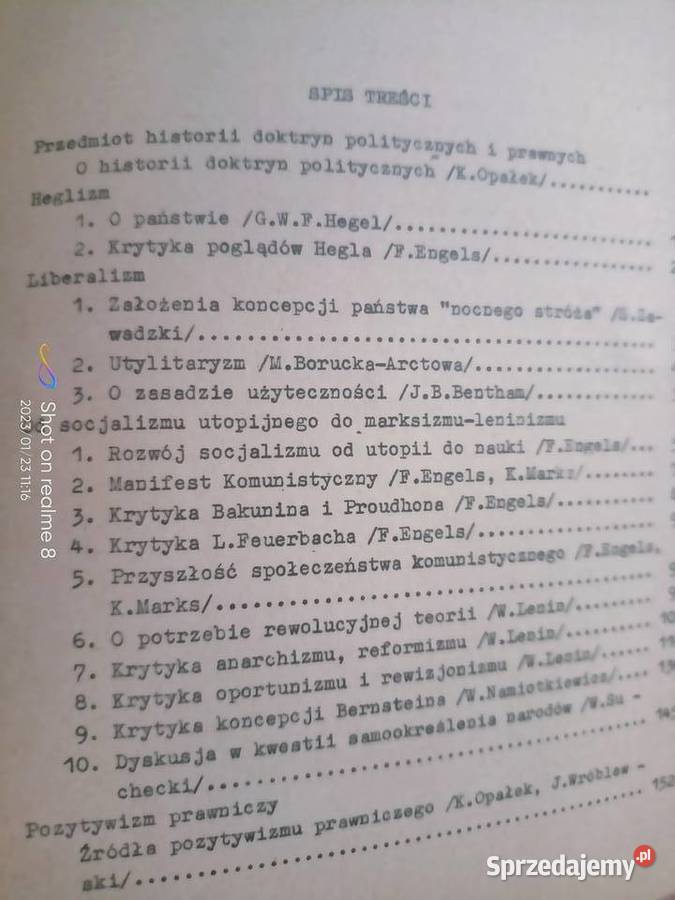 Historia doktryn politycznych i prawnych Warszawa