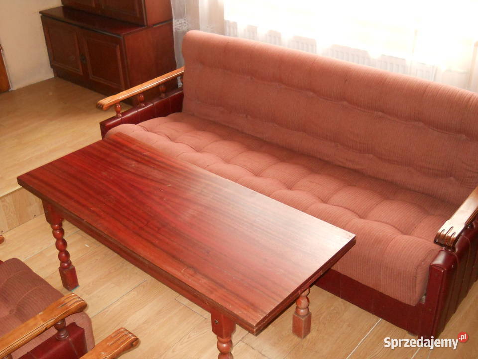 Komplet wypoczynkowy kanapafotelestół rozkładany Wiskienica Dolna
