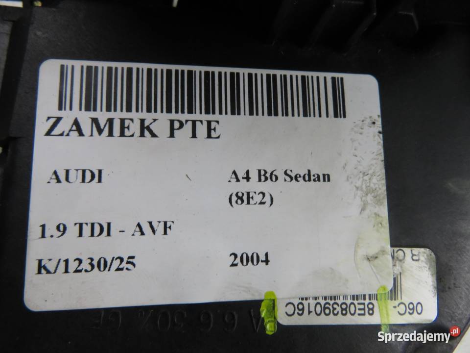 ZAMEK PRAWY TYLNY AUDI A4 B6 8E0839016C osobowe sprzedam