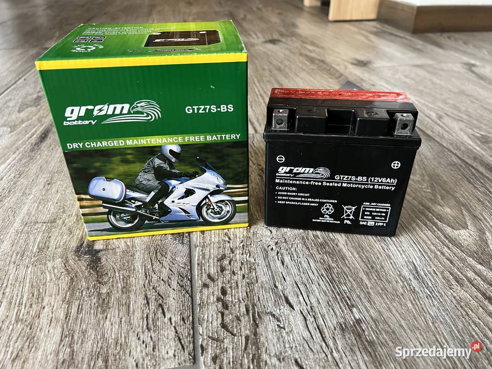 Akumulator motocyklowy GROM GTZ7SBS 12V 6Ah 120A Bełchatów sprzedam
