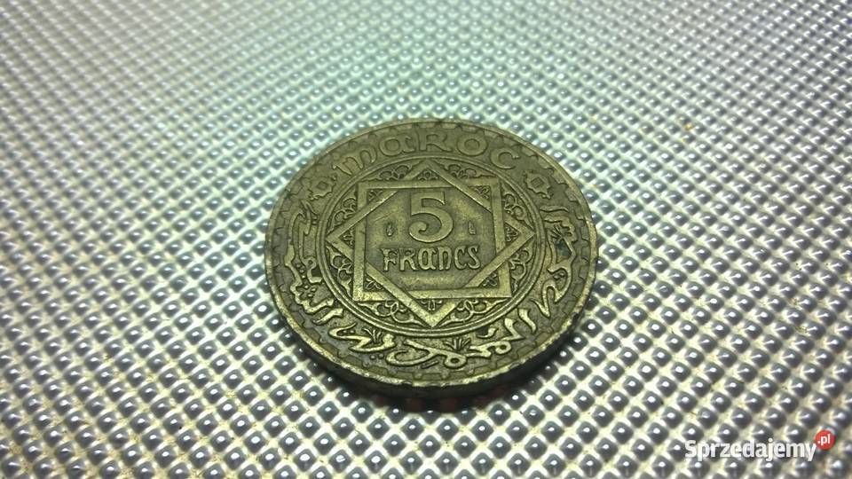 MONETA Maroko 5 franków 1365 1946 063 Numizmatyka mazowieckie Warszawa