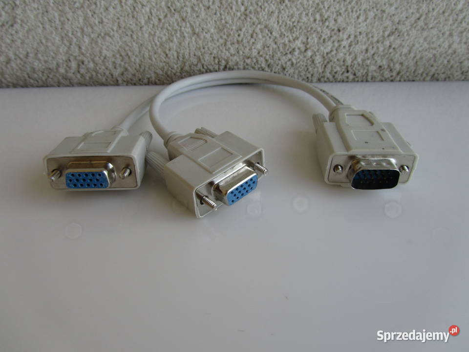 Kabel splitter VGA na 2 x VGA klonowanie obrazu kable, taśmy, przedłużacze Olecko