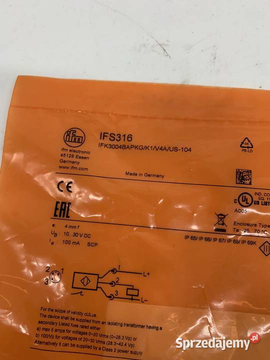 IFM IFS316 Inductive sensor Pozostałe Warszawa sprzedam
