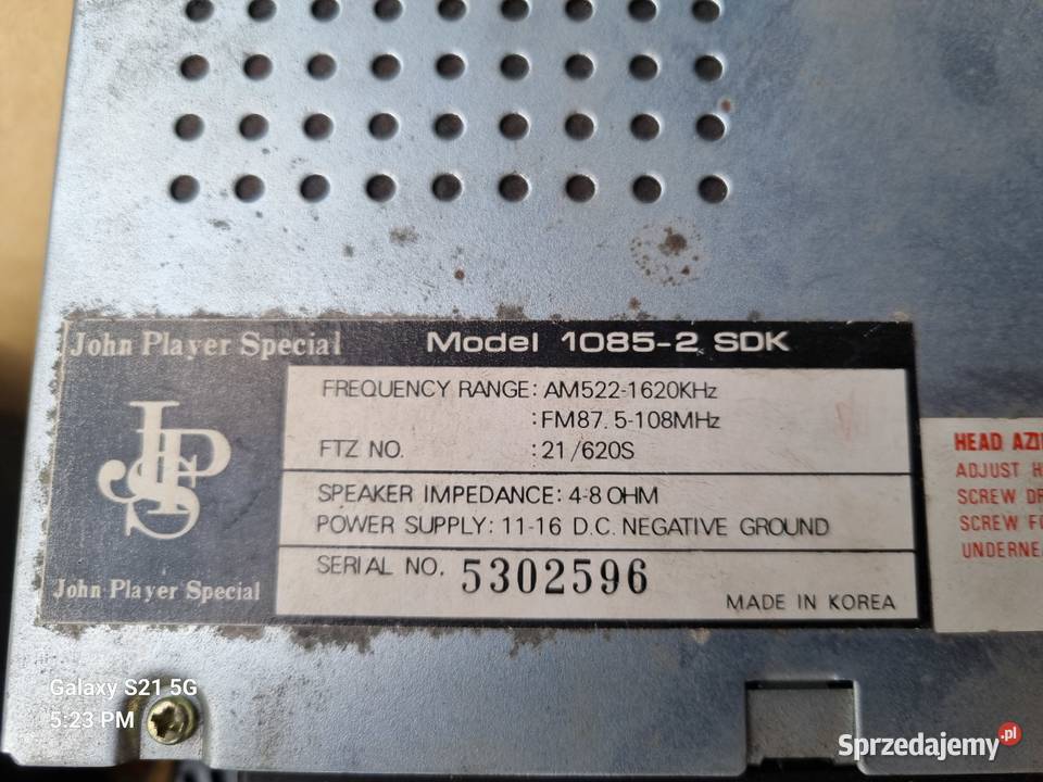 Radio samochodowe z odtwarzaczem JSP do Car audio dolnośląskie Wrocław sprzedam