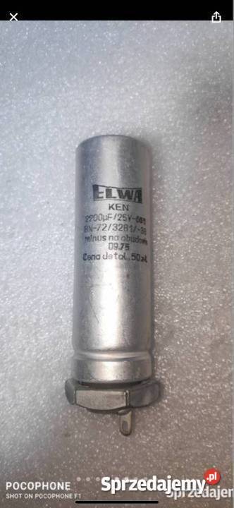 Kondensator Elwa 0775 1000uF25V 665 Gliwice