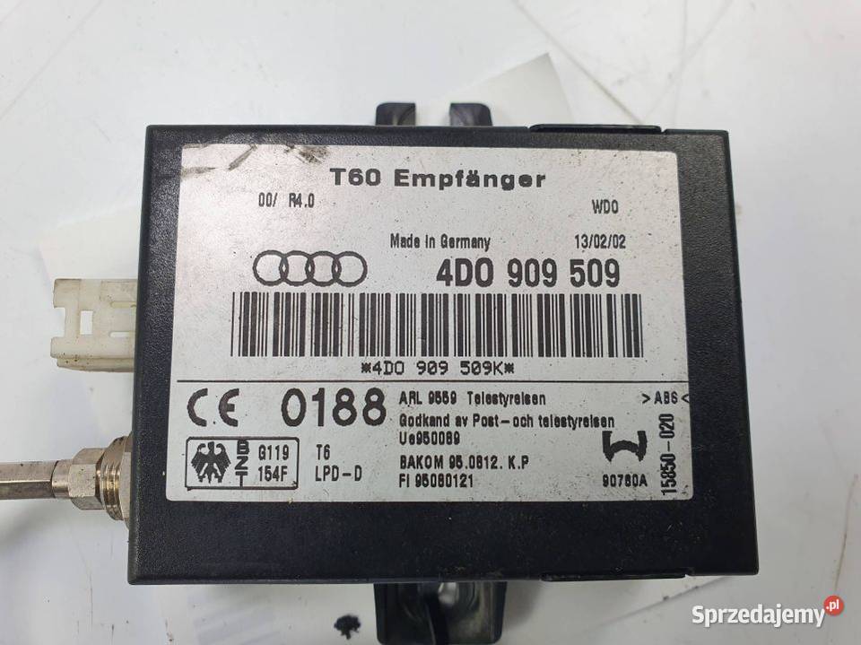 MODUŁ AUDI A8 D2 4D0909509 Pozostałe Lipno