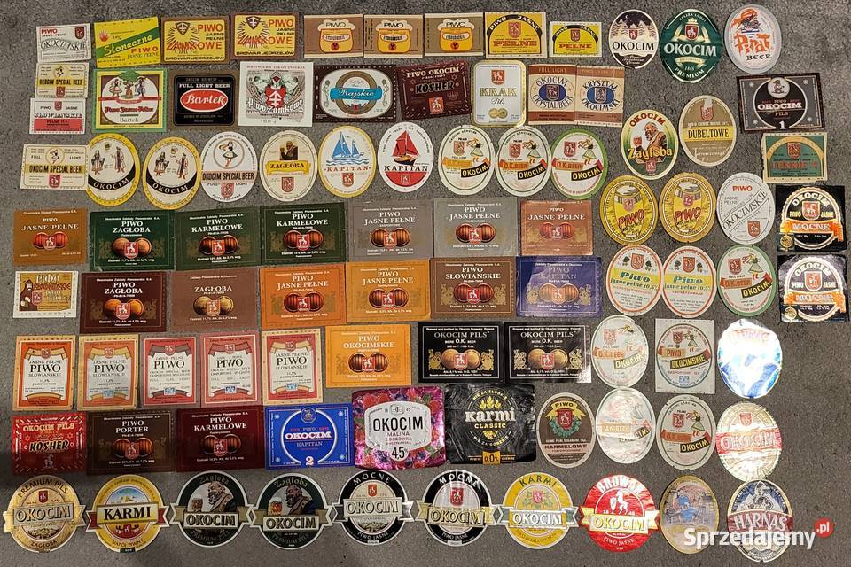 Etykiety piwne zestaw 362 etykiet polskie Ząbki