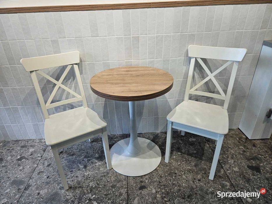 Okrągły stolik kawiarniany 60 stabilna noga śląskie Góra