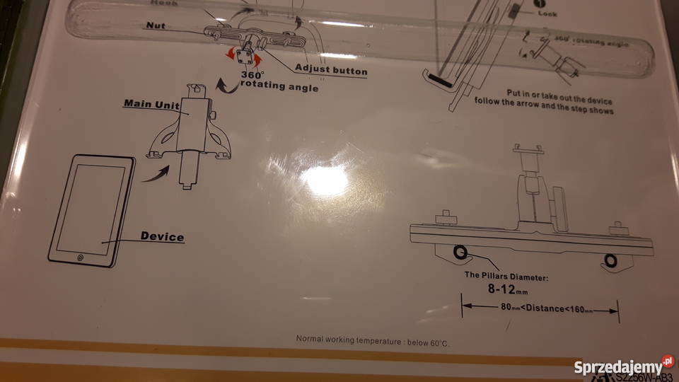 UCHWYT TABLETU PC do 200mm 20 iPada Holder NA Grodzisk Mazowiecki