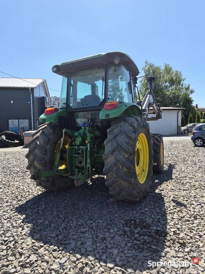 Traktor John Deere 6100D z ładowaczem Faucheux Radio John Deere