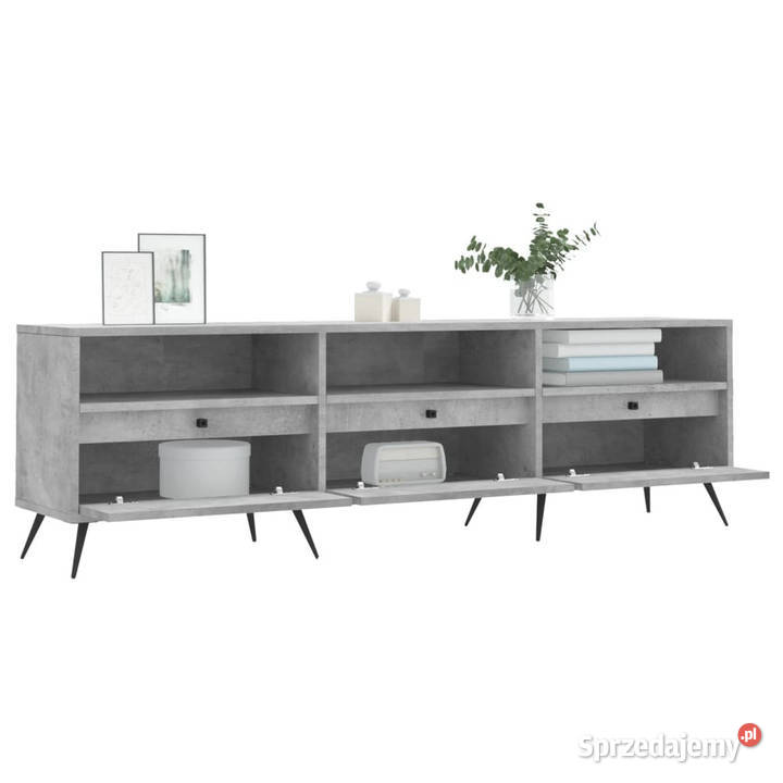 Szafka pod TV szarość betonu 150x30x445 WM831256 Szafki Warszawa
