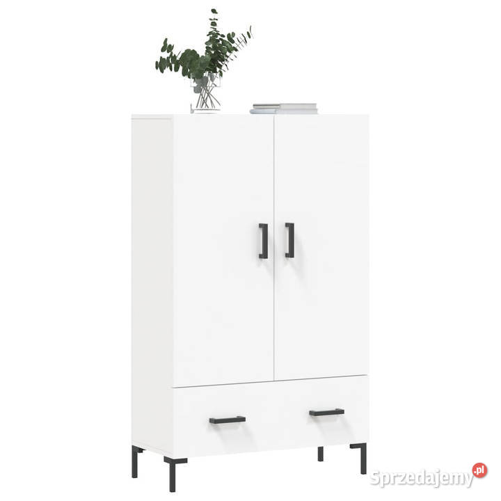 Wysoka szafka biała 695x31x115 materiał