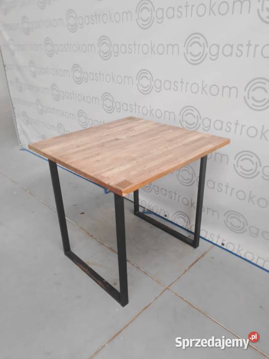 Stół z blatem drewnianym klejonym 80x80x77 dolnośląskie Wrocław