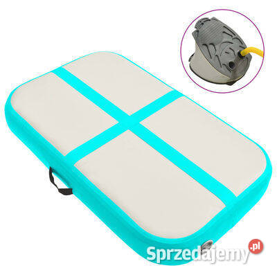 vidaXL Mata gimnastyczna z pompką, 60x100x10 cm, PVC, zielona(SKU:92651)