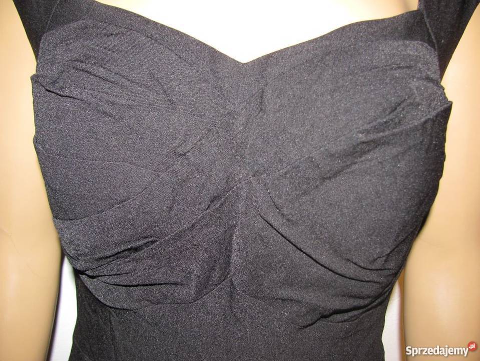 koktajlowa czarna sukienka DRESS V Zamość