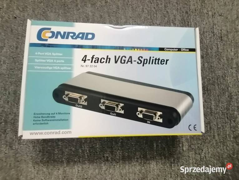 OKAZJA Splitter VGA 972204 4 Porty wbudowany Łódź sprzedam