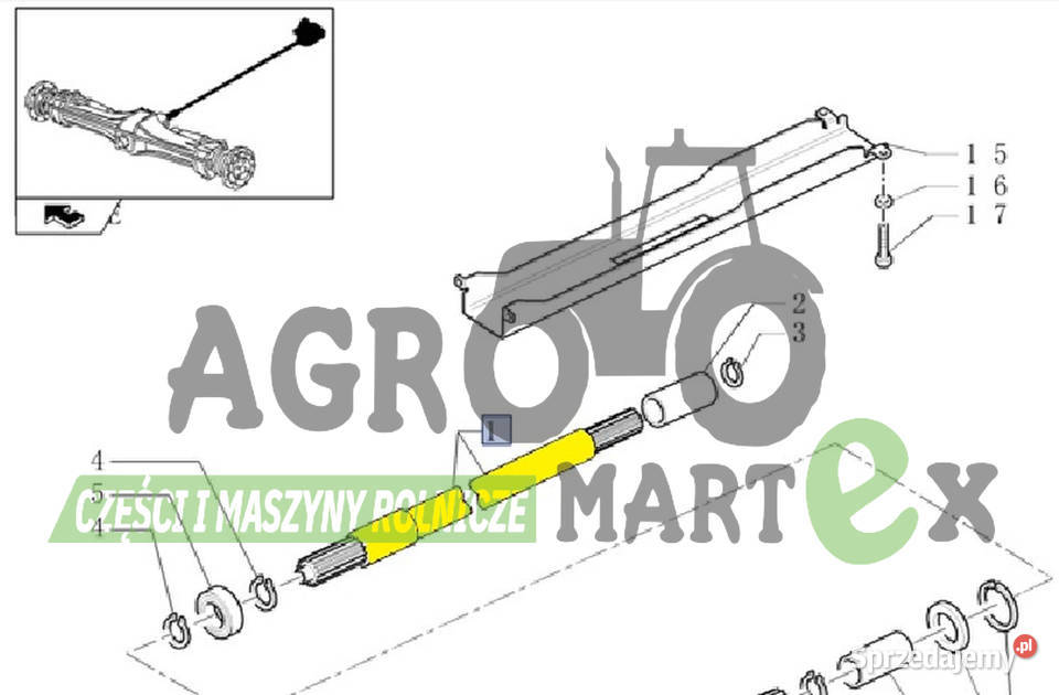 51697836 87599007 WAŁEK NAPĘDOWY L953 CNH New Holland Wichrów sprzedam