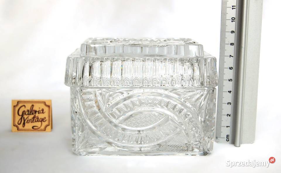 Kryształowa popielniczka z wieczkiem kryształ Lublin