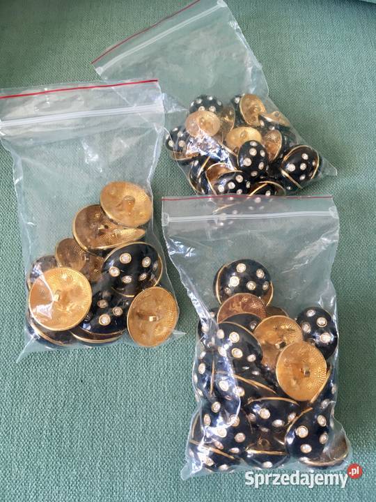 Nowe duże guziki z kryształami Swarovski luksus Nisko