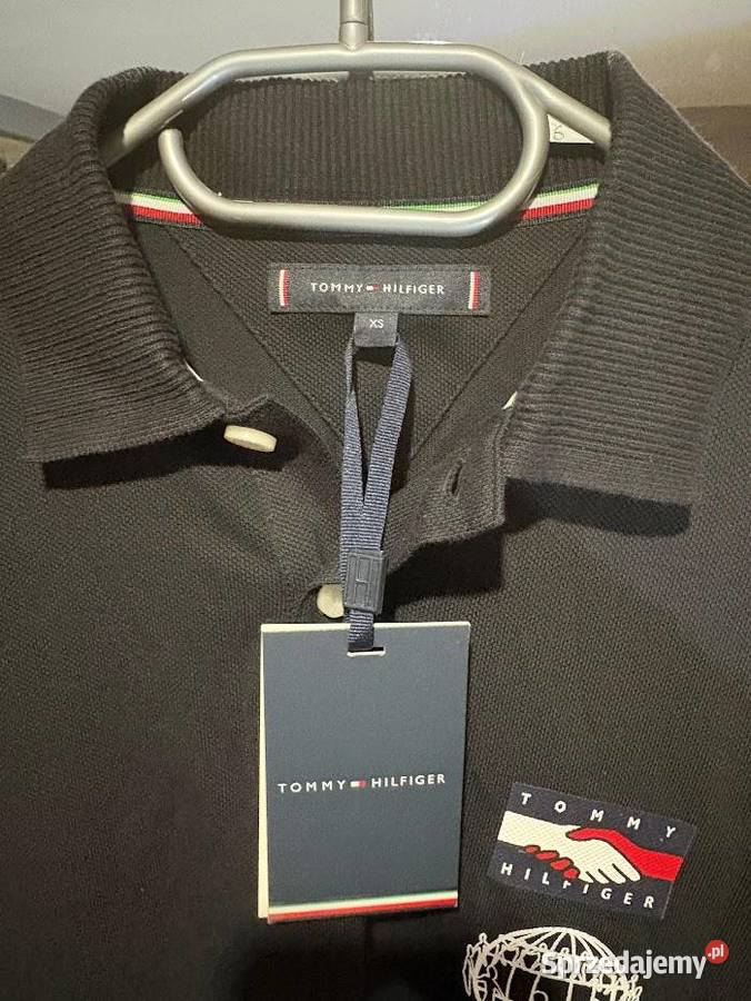Tommy Hilfiger Czarna koszulka polo XS Odzież wyjściowa Kalwaria Zebrzydowska