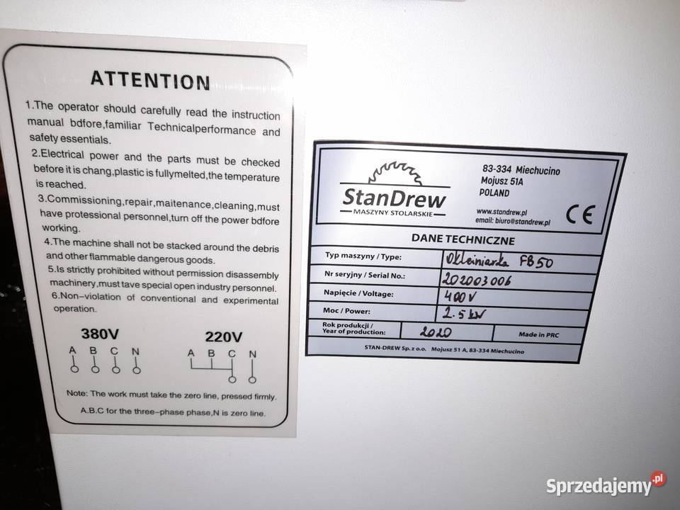 Okleinarka FB50 Bibice