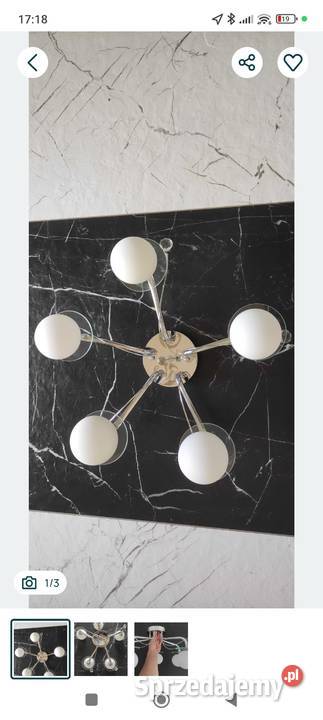 Żyrandol kule krysztaly Szydłowiec