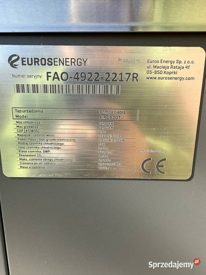 Pompa ciepła 19 KW Zbiornik CWU 300L lubelskie Chełm