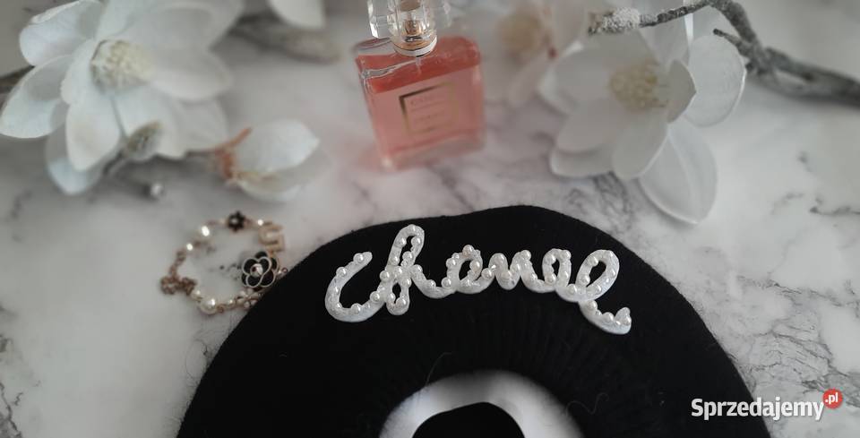 beret czarny z angorki Warszawa