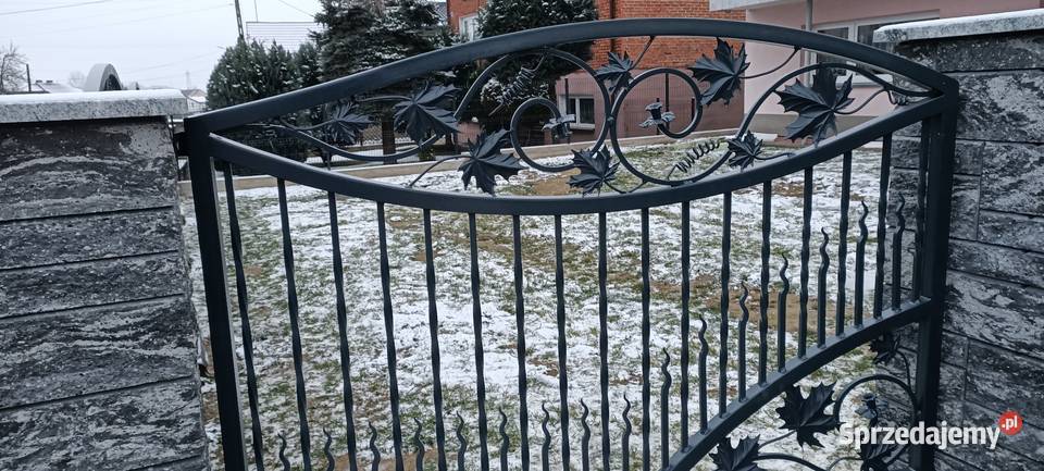 Brama kuta ocynk malowanie proszkowe grafit 7016 skrzydłowa Radomsko