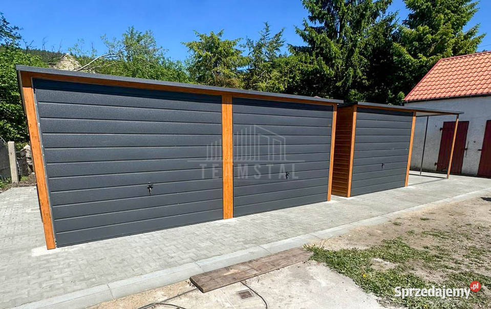 Garaz blaszany 6x6 m 2x brama uchylna Sprzedaż świętokrzyskie Kielce