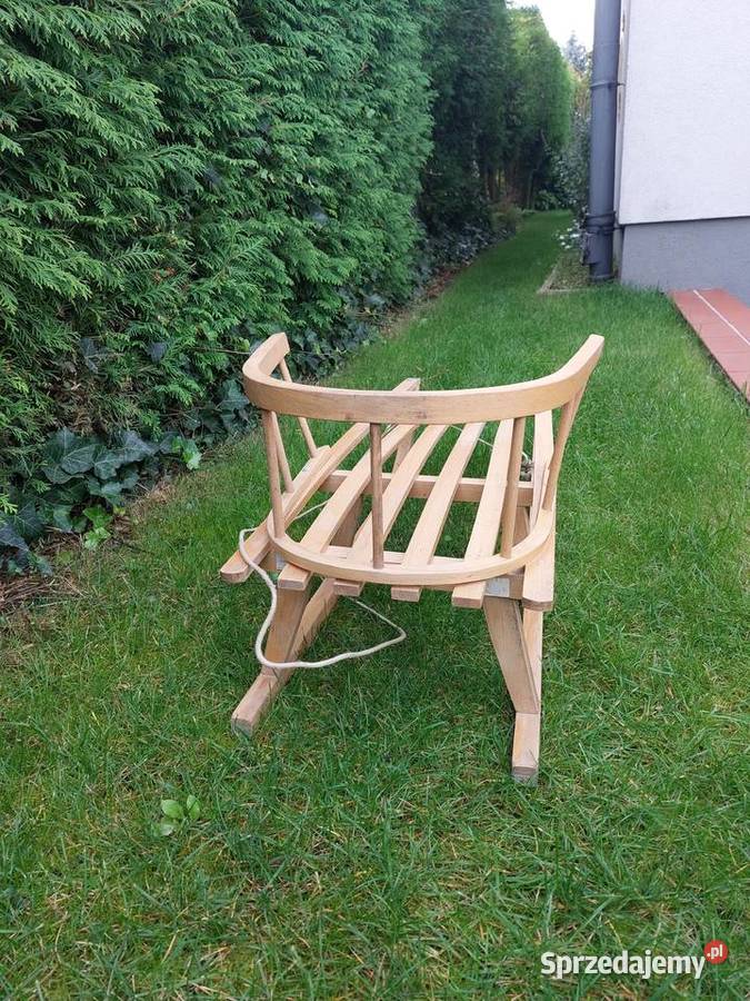 Drewniane sanki z oparciem Sporty zimowe Kraków