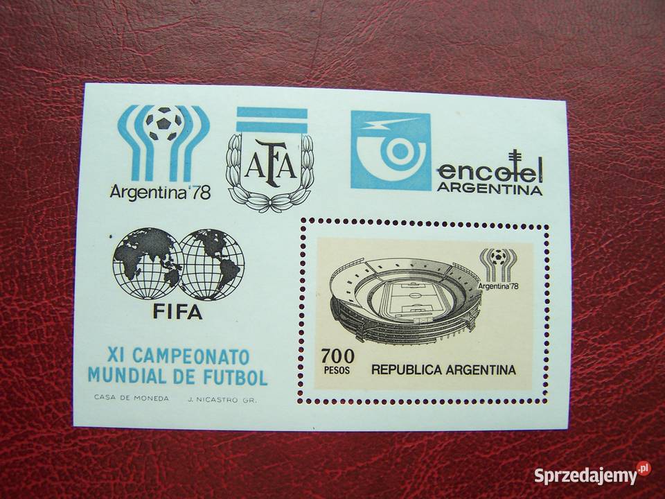 Argentyna 1978 MNH Sport MŚ Argentyna 78 śląskie Tychy