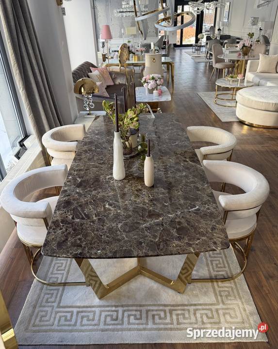 Ekskluzywny Stół Glamour Złoty KENT 220