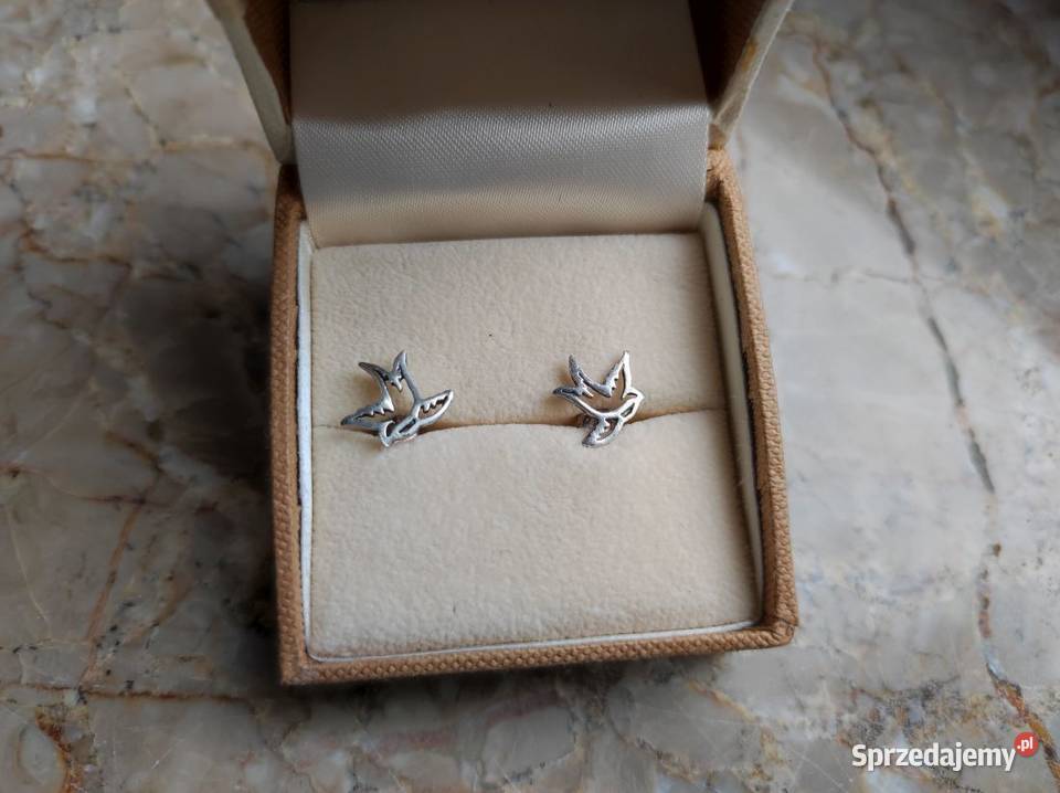 kolczyki biżuteria ptaszki jaskółki koliber Dodatki Kielce